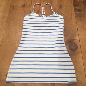 lululemon athletica blue white tank 2